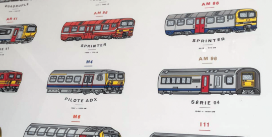 Couverture des illustrations des trains belges